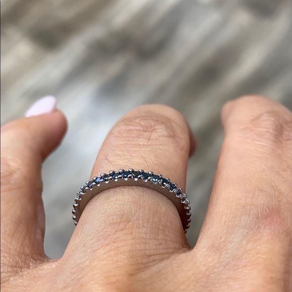 Black CZ Wedding Band sizes 4 5 6 7 8 9 - Picture 8 of 11